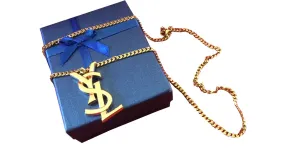 Yves Saint Laurent Collares pendientes Dorado 