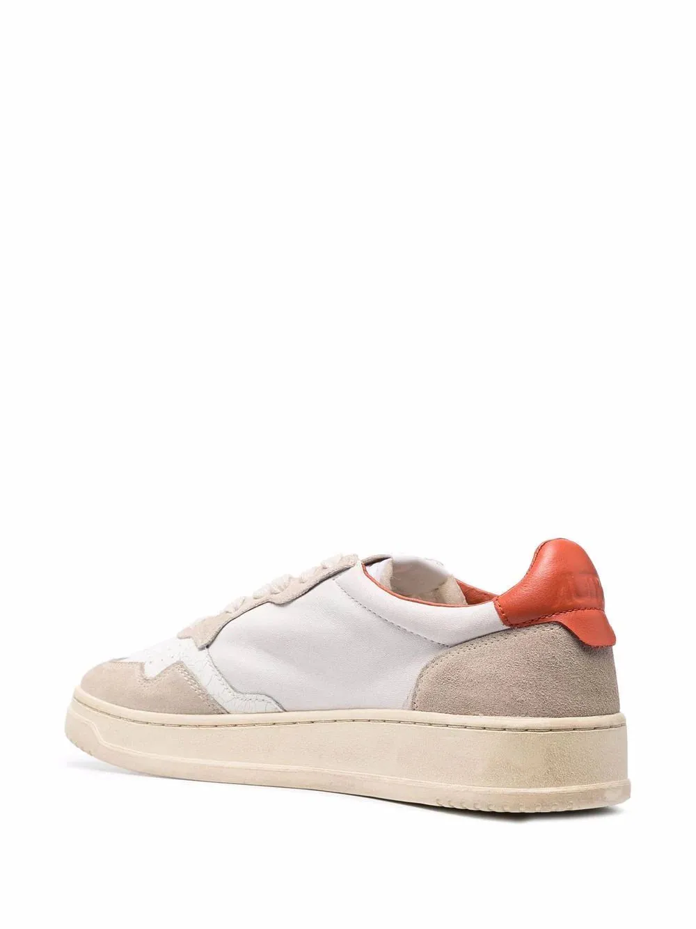 ZAPATILLAS MEDALIST ACTION LOW PIEL Y SERRAJE WHITE ORANGE TEXTO